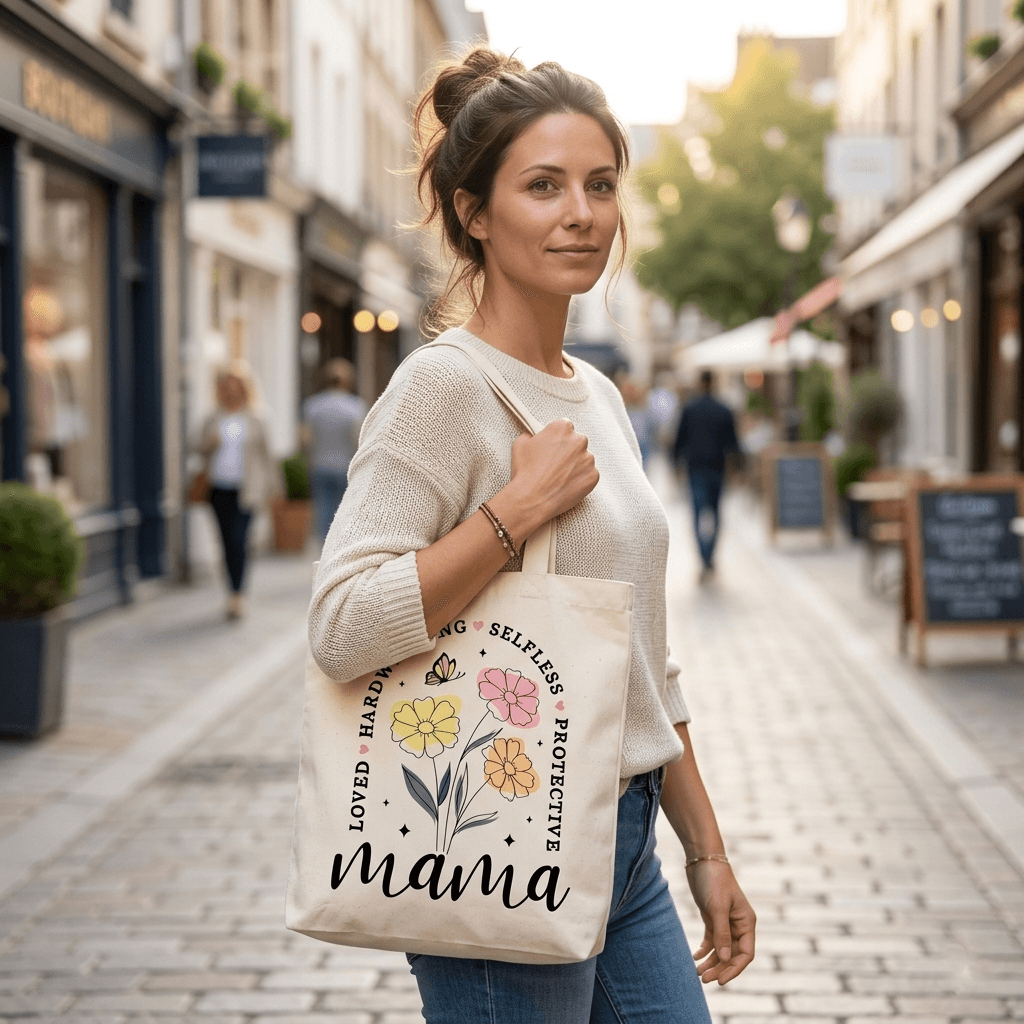 Totebag Mama fleur