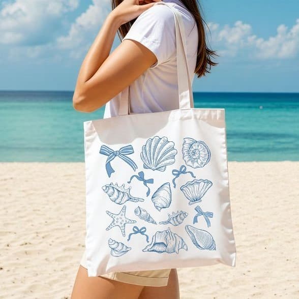 Tote bag Plage